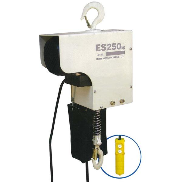 電気 チェーンブロック ES250kg×6m 250kg 揚程 6m 巻上速度4m/分 電源100V...