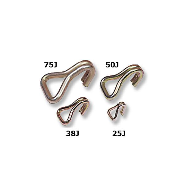 ベルト荷締機用交換部品・先端金具 75J J金具 Jフック 適用ベルト巾 75 mm フック スリー...