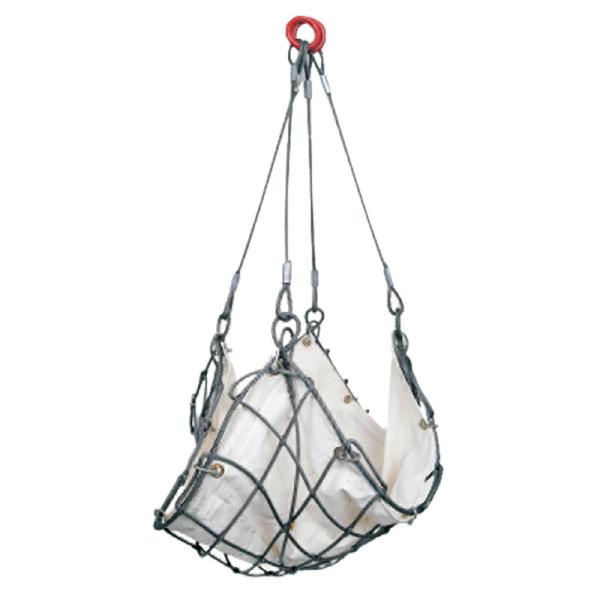 ワイヤーモッコ シート付 (WMS型) WMS1.5×15 寸法 1.5m角 網目寸法 15 cm ...