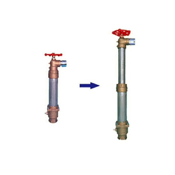 高耐久 金属 農業用 緑化用 地下収納型 PUV取水栓 伸縮回転バルブ PUV50A 2PT ヤンマ...