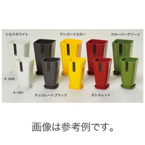 12個 #1502 プラスチックポット JENA 鉢と皿セット 8号