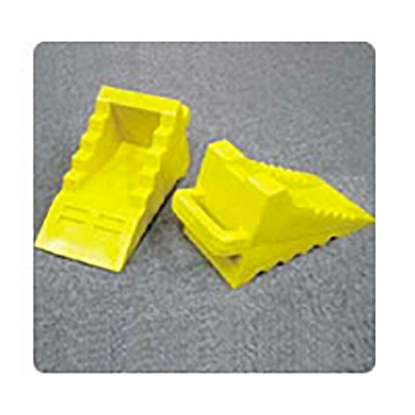 個人宅配送不可 リプラギ トラック用ストッパー 黄 H130×W118×L260 トラックやリフトの...