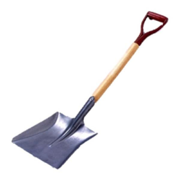 12本 コンパル 除雪 スコップ 鉄スコ 木柄 角型 雪かき アサノヤ産業 D