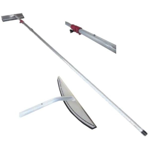 セット 4.85m ビニール ハウス 雪落とし 用 ヘッド SO-1023と NEWアルミ伸縮式雪落...