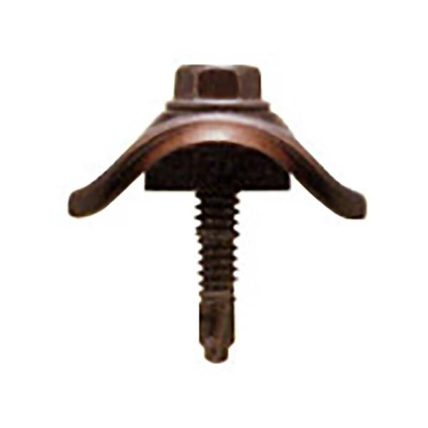 波板ビス ポリカ座ブロンズ ラスパートブロンズ 5×25 100本 セルフドリルネジ 鉄板小波用 鉄...