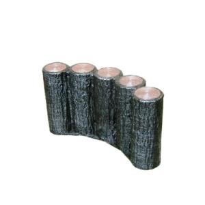 5個 プラ擬木 はなえ80R 200平 5連 連結 庭 花壇縁石 サンポリ 代引不可