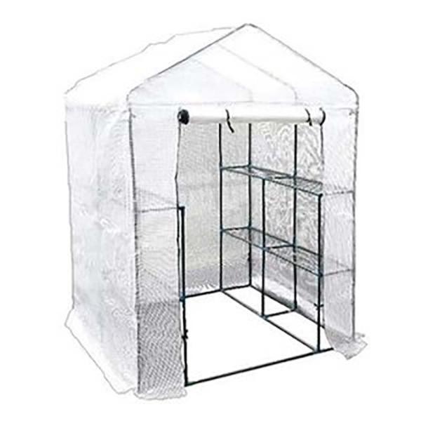 菜園ハウス 中 奥行143cm×幅143cm×高さ195cm シンセイ 温室 園芸用 フラワーハウス...