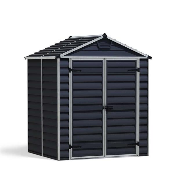 スカイライト 6×5 185cm×154cm ミッドナイトグレー 物置 収納庫 屋外 おしゃれ ポリ...