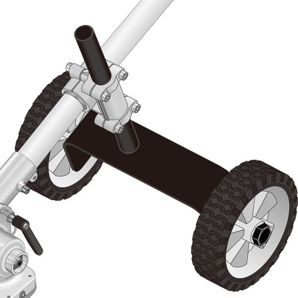 T型バリカン用二輪車セット N-854-2 作業時の疲労軽減 刈払機取付用 草刈り 刈込み 除草 ニ...