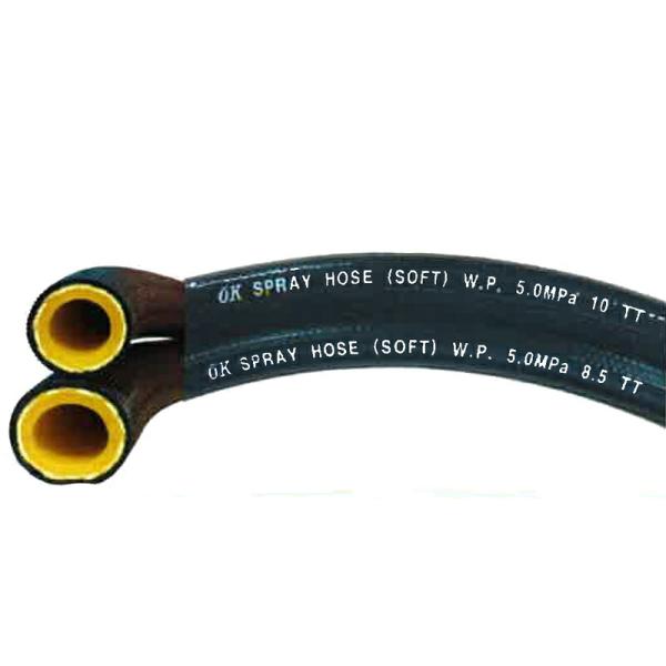 OK スプレーホース 30m 内径10mm 両端 ISO 金具付 5mpa 50K 越ガ谷プラスチッ...
