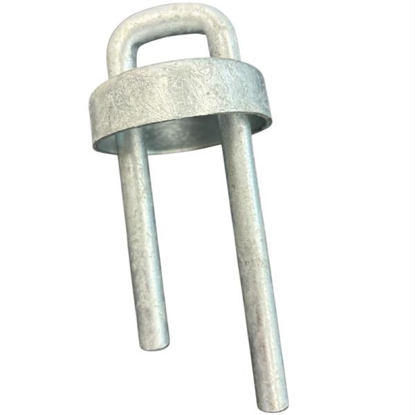 10本 単管端柱キャップ 48.6mm単管に 配線 ワイヤー張り 天井線 アンカー線 2本同時設置可...