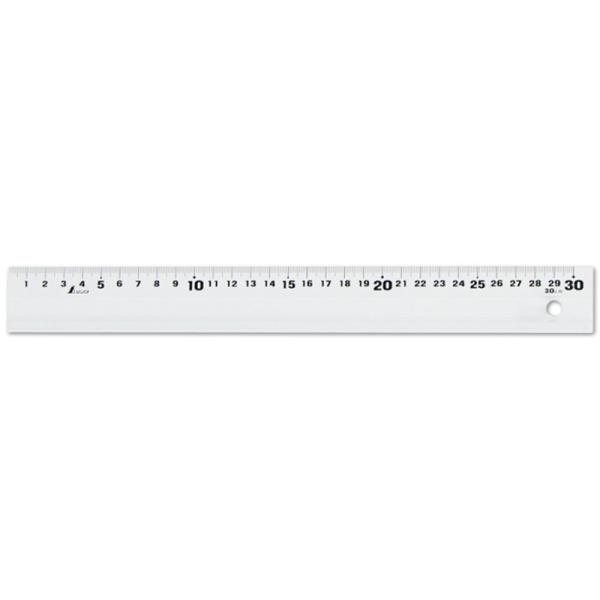アルミ直尺 アル助 30cm 65418 ホワイト 310×35×5mm 52g 定規 計測 長さ ...