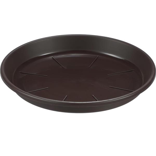 80個 シンプルプレート 10号 ダークブラウン 300×36mm 丸型 ポット プレート 鉢 受皿...