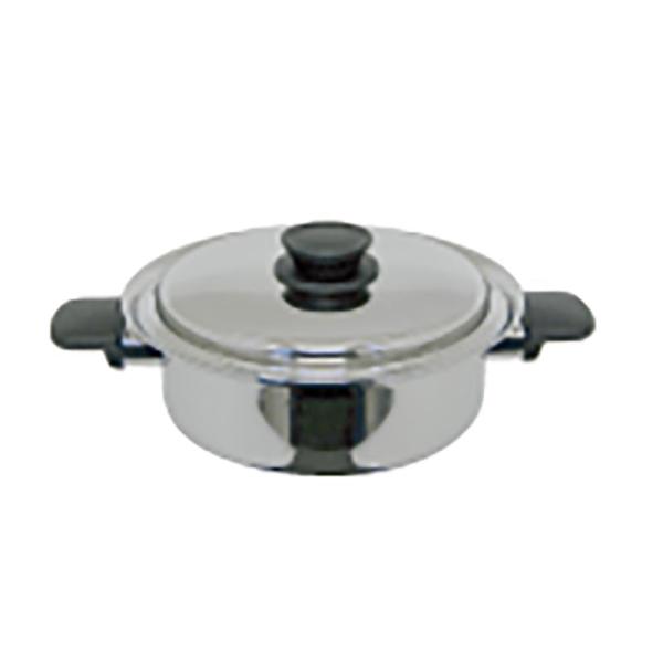 スピーネ 浅型 両手鍋 23cm IH対応 ステンレス 日本製 ウルシヤマ金属 金TD