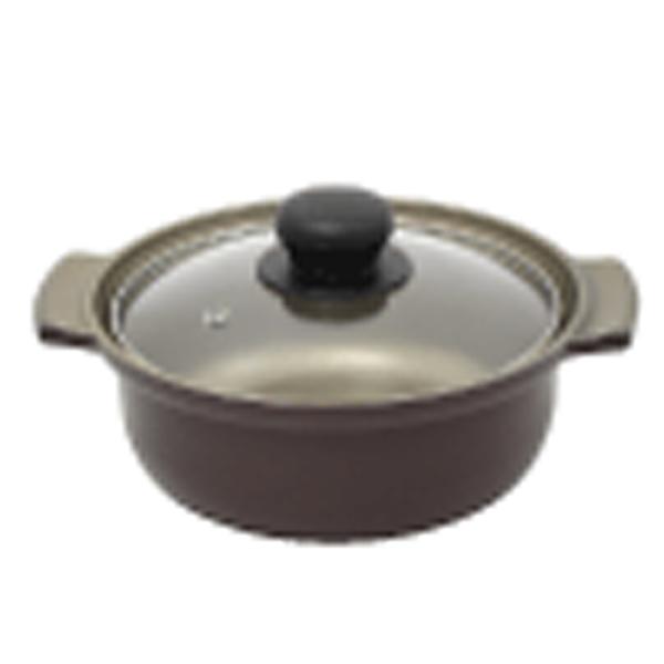 IH 味彩鍋 7号 IH対応 卓上鍋 アルミ テフロン 日本製 ウルシヤマ金属 金TD