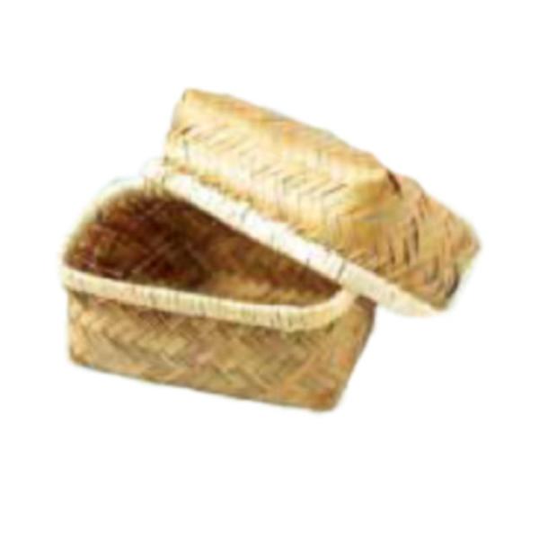 竹アジロ弁当箱 小 深型 竹編み 竹製 ランチボックス お弁当 おにぎり 小物入れ 天然素材 350...