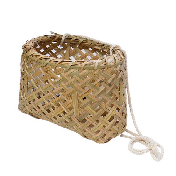 腰篭 小判型 ひも付 収穫かご 腰かご 籠 竹製 45056 小柳産業 H