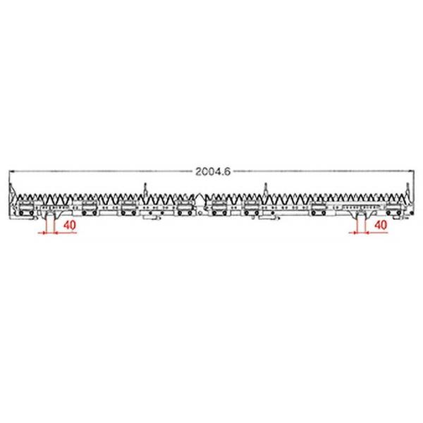 nashim コンバイン刈刃 K クボタ L・R分離 6条 金具付 6289 AR-80 AR-90...