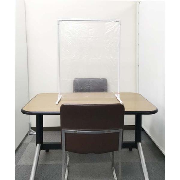 6個 飛沫防止スタンド W635×H792mm 市販ごみ袋活用 45L 簡単組立 3点パーツ カ施 ...