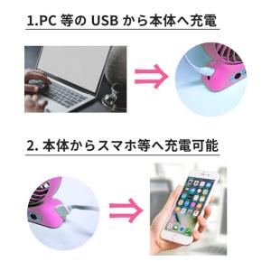 USB充電式 ミニ扇風機 卓上 小型 扇風機 ...の詳細画像1