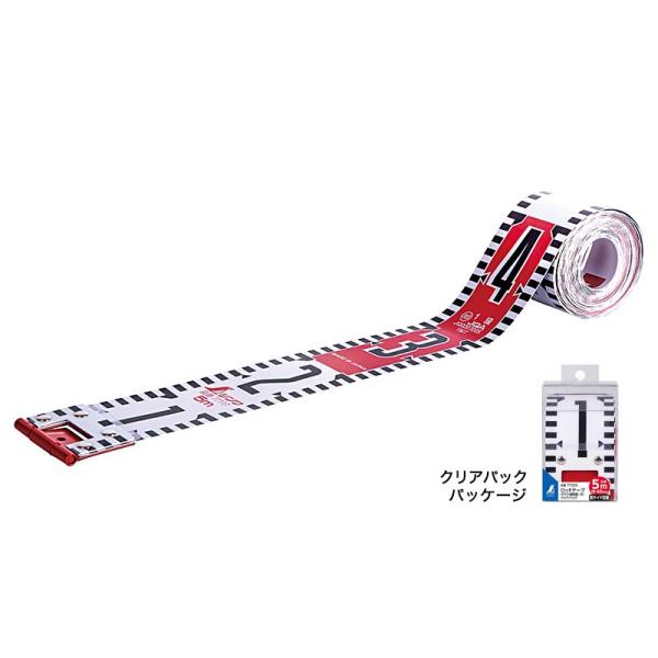 ロッドテープ ガラス繊維製 巾60mm 長さ5m JIS クリアパック 77233 測量 メジャー ...