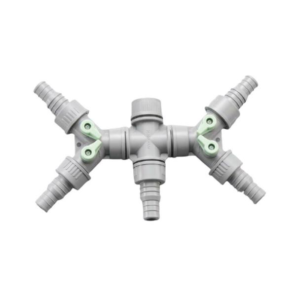 10個 灌水チューブ エバフロー 分岐コック 五方弁 オプション 部品 配管 MKVアドバンス 潅水...