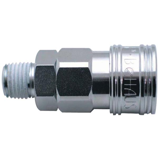 ジェットカプラソケット 管用 めねじ用 R1/8 AG-21SM 自動開閉バルブ内蔵 雌ネジ パオッ...