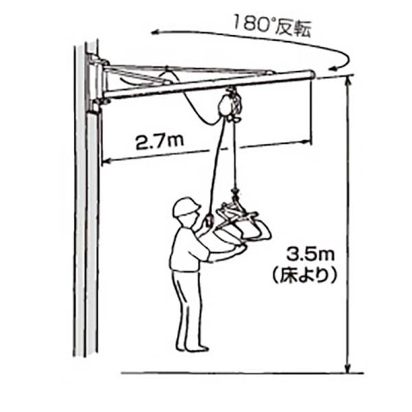 玄米キャッチャー ジブクレーン JC-27P 069685 米袋積上げ機 ホクエツ オK 個人宅配送...