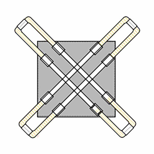 受注生産 バロンモッコ PP 4点吊タイプ 5枚入 運搬吊具 300×300cm 工事現場 土木工事...