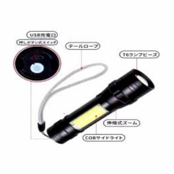 懐中電灯 USB充電式 携帯用 LED 防災 防犯 コンパル アサノヤ産業 D