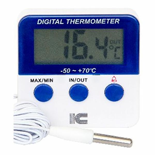 温度計 サーモ1025 デジタル最高最低温度計 10個 センサーコード付 防水 アラーム付 温度管理...