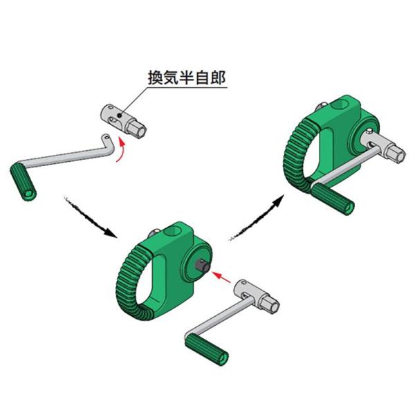 換気半自郎 サイド用巻上機 10個 半自動 開閉 ハウス資材 換気 佐藤産業 SATOH タS 個人...