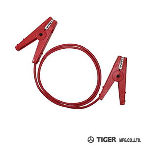 タイガー ワニグチコネクト 90赤 長さ900mm TBS-WC90R ワニ口コネクト さく線 ネッ...