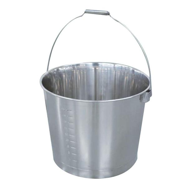 18-8目盛付 バケツ パイプ取手 SH-640BPH 容量約10L スギコ 耐久性 耐食性 ステン...