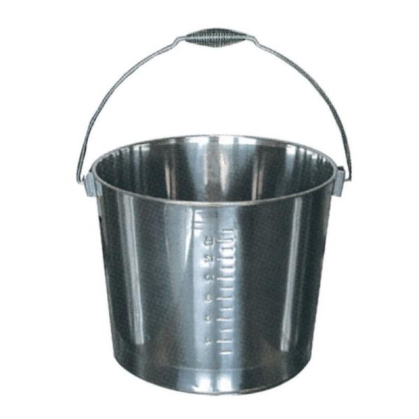 18-8目盛付 バケツ バネ取手 SH-640B-H 容量約10L スギコ 耐久性 耐食性 ステンレ...