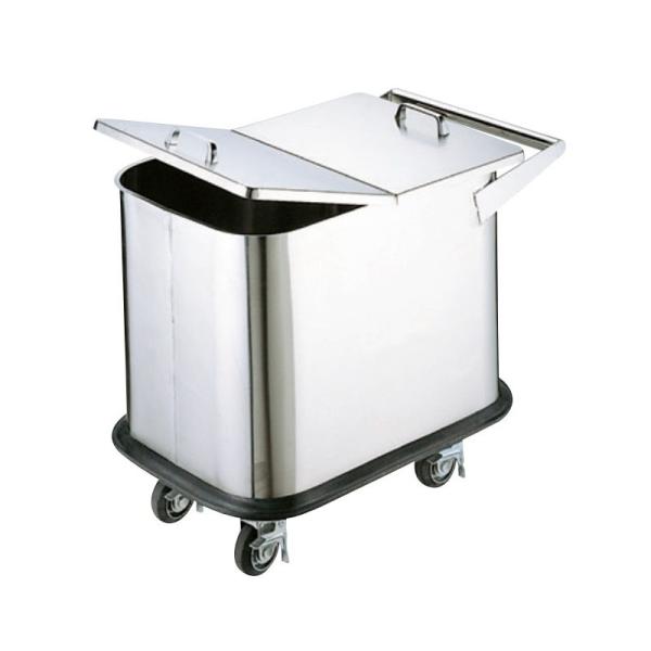 ステンレス フラワービン 粉入れ TO-500H 収納容量20kg袋×3袋 割蓋 サイドハンドル付 ...