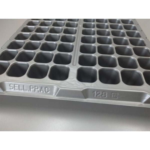 100枚 セルトレー 銀 128穴 角穴 上穴あり 280×545mm ポリプロピレン 国産 インチ...
