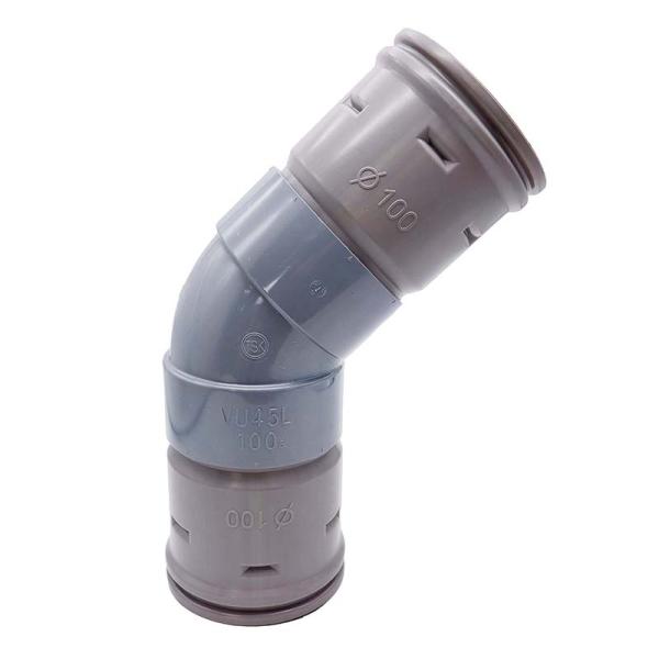 暗渠パイプ部品 45°エルボ φ100mm 継手 PE暗渠排水管 部品 暗渠パイプ あんきょ資材 水...