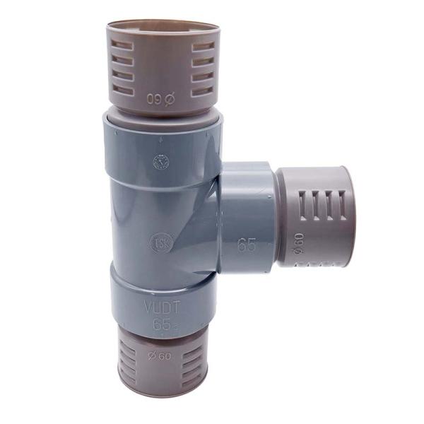 暗渠パイプ部品 T字管 φ60mm PE暗渠排水管 部品 暗渠パイプ あんきょ資材 水はけ 水たまり...