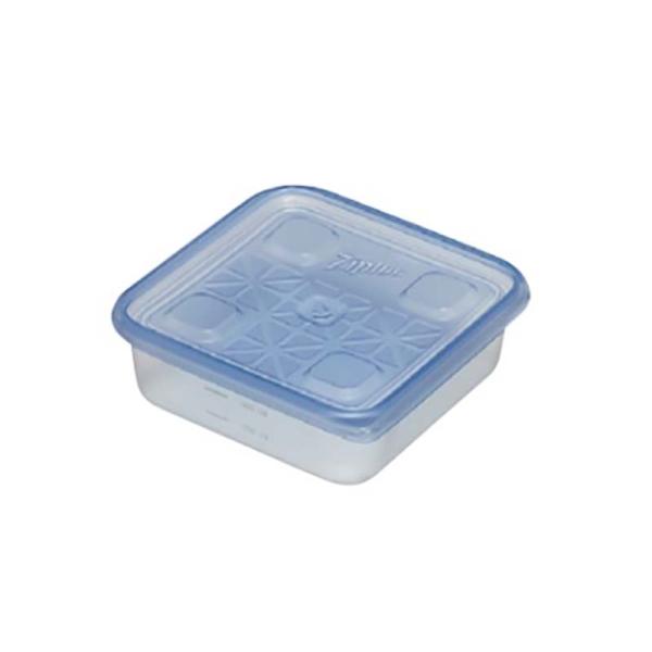 保存容器 ジップロックコンテナー 正方形 130ml 4個入 ケース 容器 食品 保存 保管 スS ...
