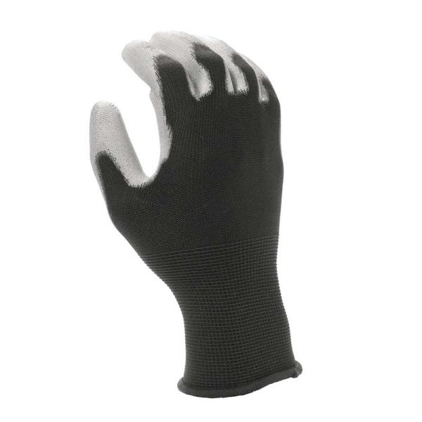 PU手袋 bisline 業務用 13Gウレタン背抜き 1双組 FT-3341 黒 ポリウレタン 背...