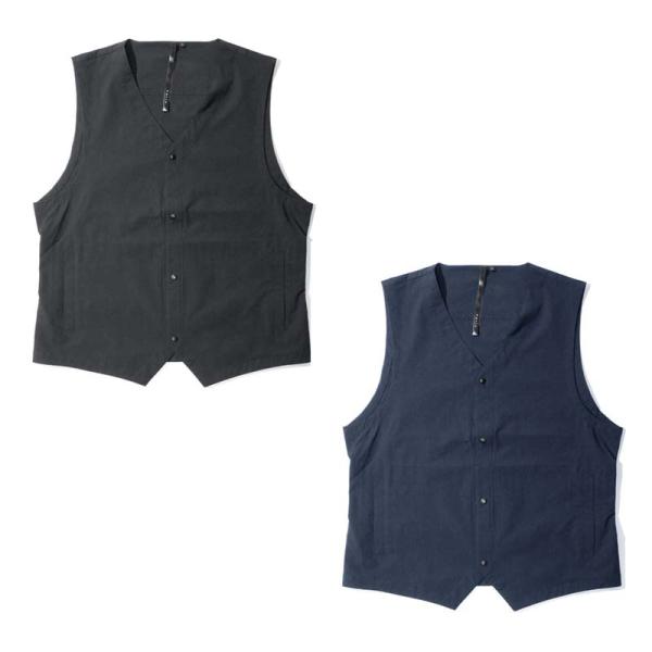 ジレ シアサッカーストレッチジレ V-22013 メンズ ベスト 軽量 洗濯機可 ワーク カジュアル...