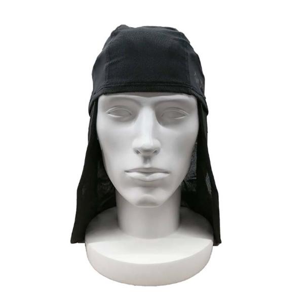 帽子 接触冷感キャップ たれ付き FT-5807 黒 ヘアキャップ 冷感グッズ 接触冷感 UVカット...