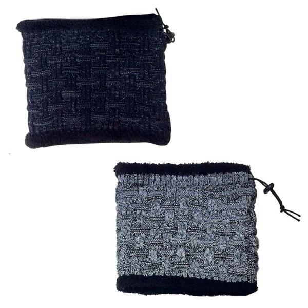 ネックウォーマー 格子編み柄ネックウォーマー AG-80 防寒 保温 冬 アウトドア スポーツ 除雪...