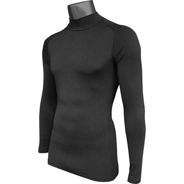防寒ウェア 帯電防止裏起毛インナー ハイネック TMF-6521 黒 メンズ インナー 防寒 保温 ...