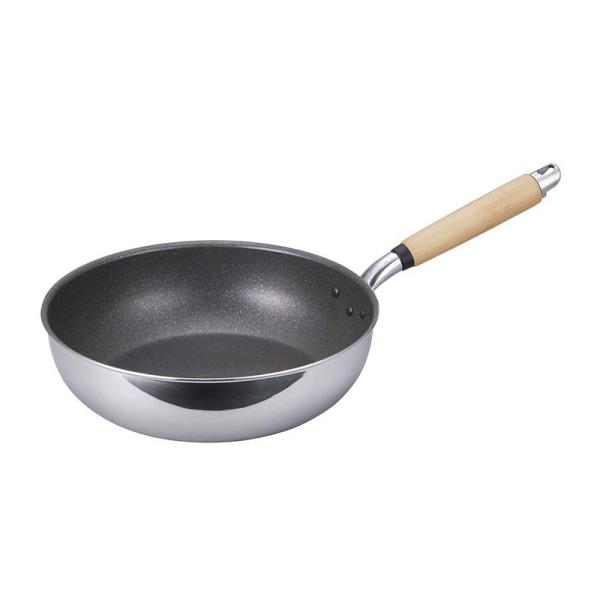 フライパン 極ふかみ IH いため鍋 28cm IH対応 国産 北陸アルミニウム キッチンウェア 調...