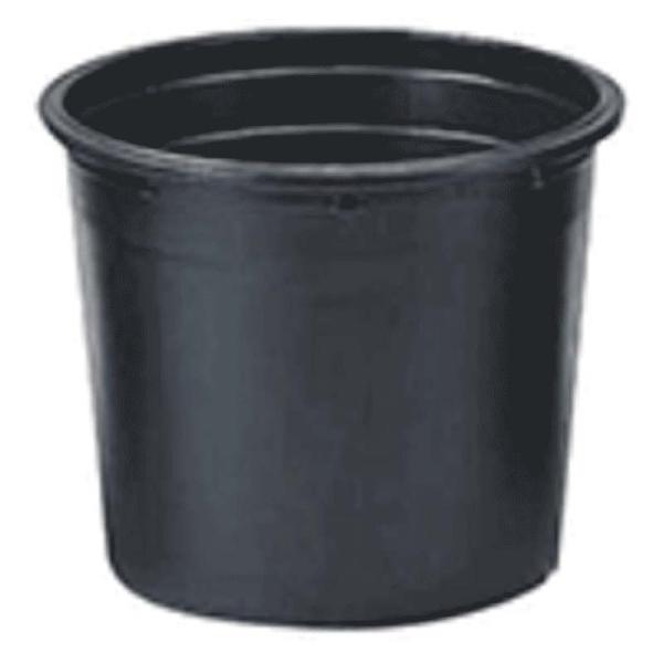 40個 取手付 大型ポット GL-35 黒 直径349×305mm 容量約25L 穴 ( かど4+底...