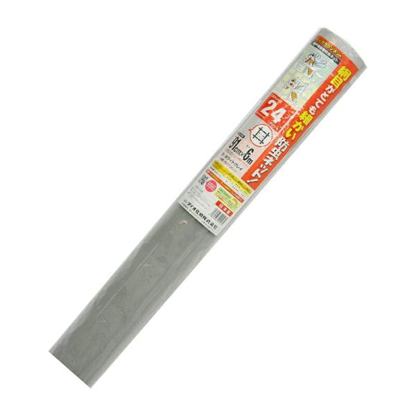 25本 クラウンネット 91cm×6m 24メッシュ ホワイトグレイ 張り替え 用 網戸 イノベック...