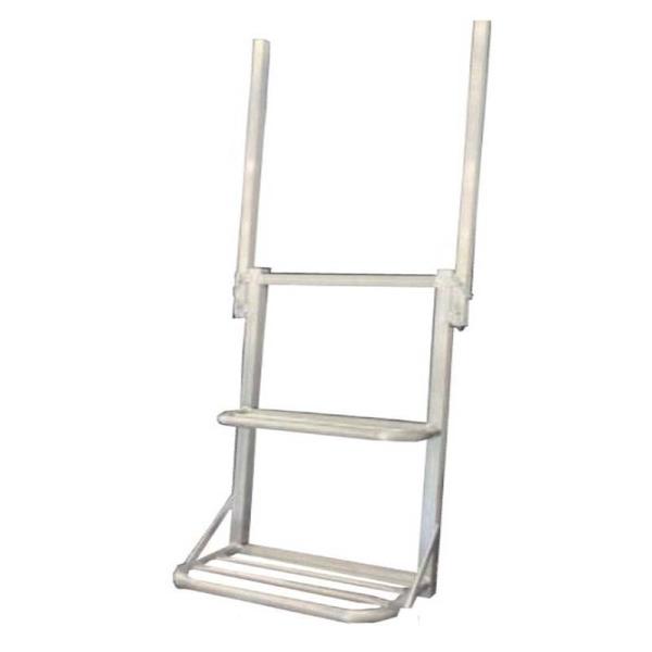 アルミ製 トラック用 荷台はしご ワイドPRO 手すり付き 約80〜144cm×約45cm トラック...