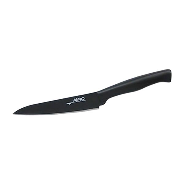 スーパーフッ素包丁 (黒) ペアリングナイフ 一体成型 全長250mm 刃渡り135mm M字型ハン...